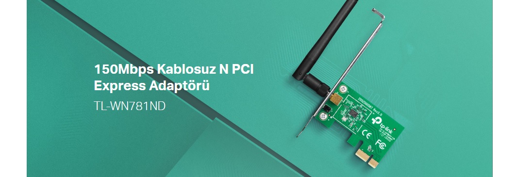 TP-Link TL-WN781ND 150Mbps Kablosuz PCI Express Adaptör