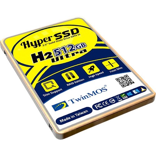 Twinmos 512GB 2.5" SATA3 SSD Disk 580Mb-550Mb/s