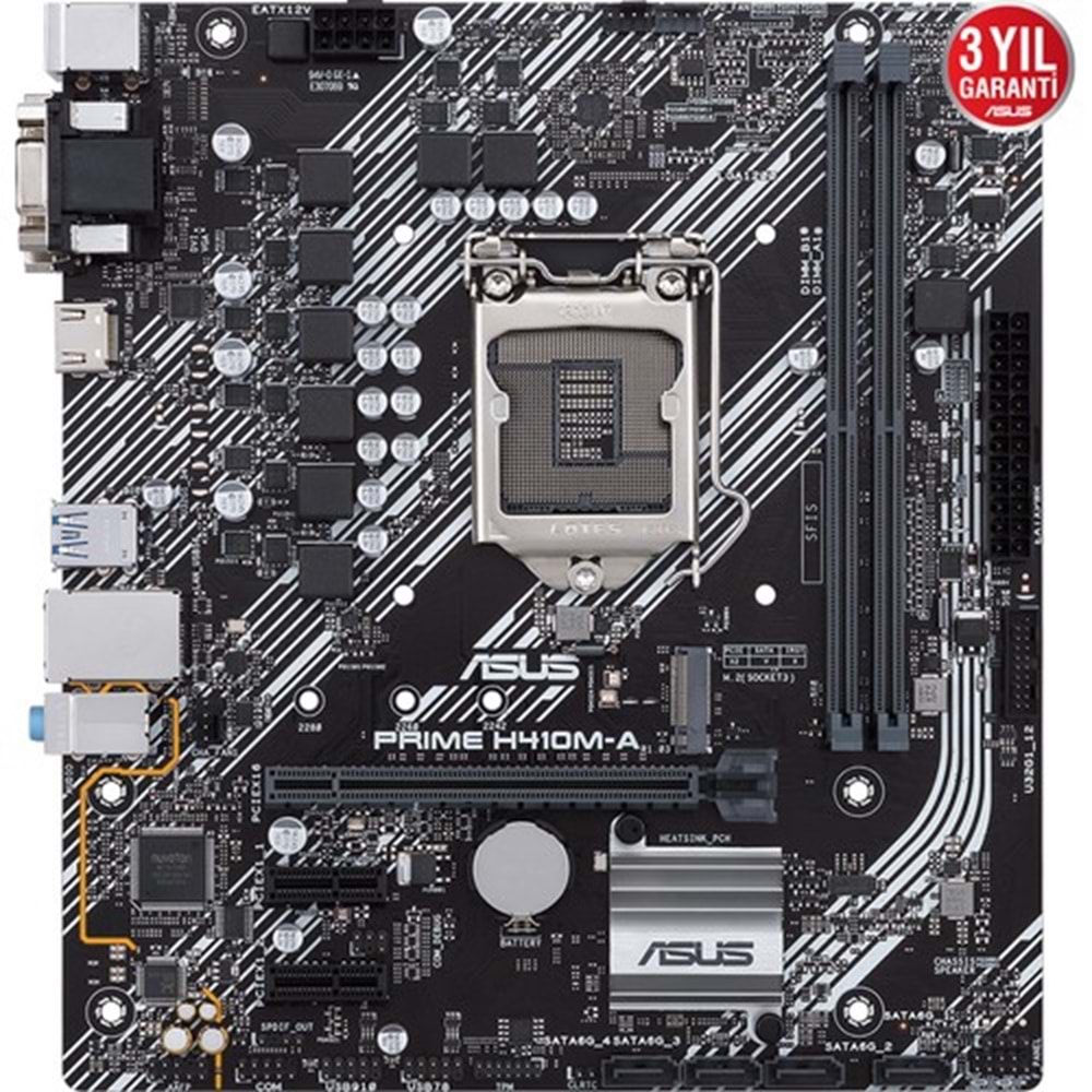 Asus Prime H410M-A/CSM DDR4 2933MHZ 1XVGA 1XHDMI 1XDVI 1XM.2 MatX 1200P (10.Nesil İşlemci Uyumlu)