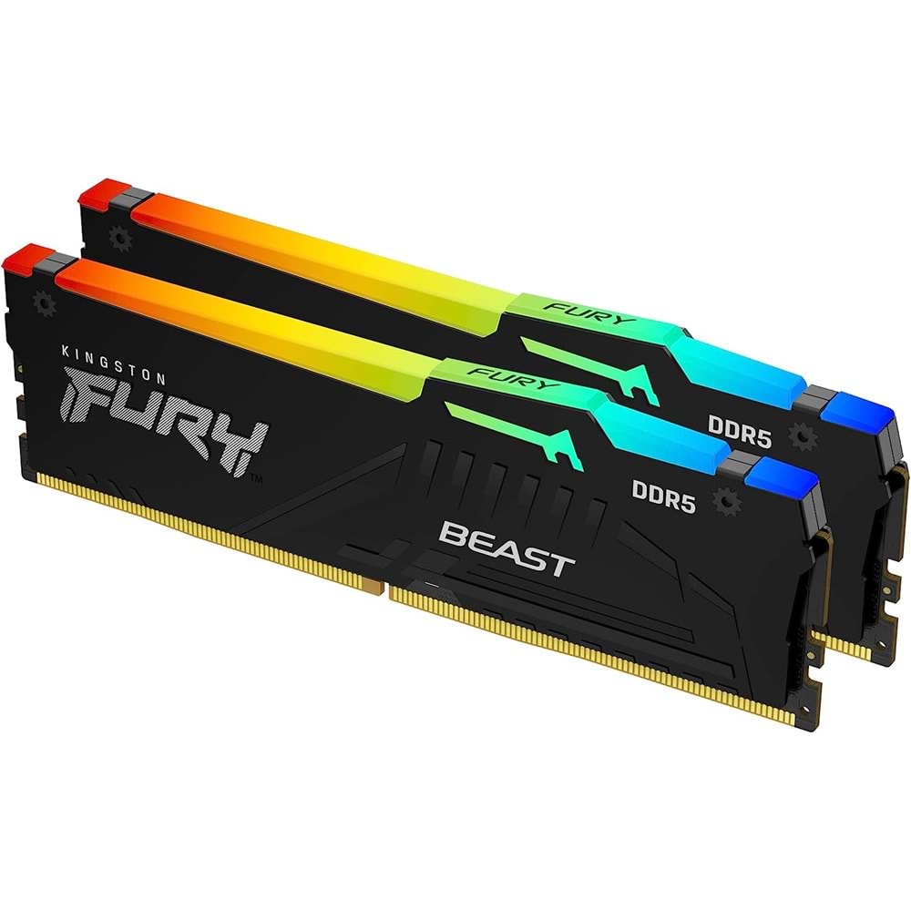 Kingston 16GB (2x8GB) 5200MHz DDR5 FuryBeast (RGB) DIMM CL40 (KF552C40BBAK2-16) Ram