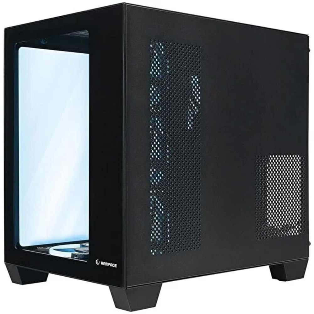 Rampage Icewave PSU YOK Siyah Temperli Cam 7X120MM ARGB FAN+Kontrolcü Transparan E-ATX MIDI Tower