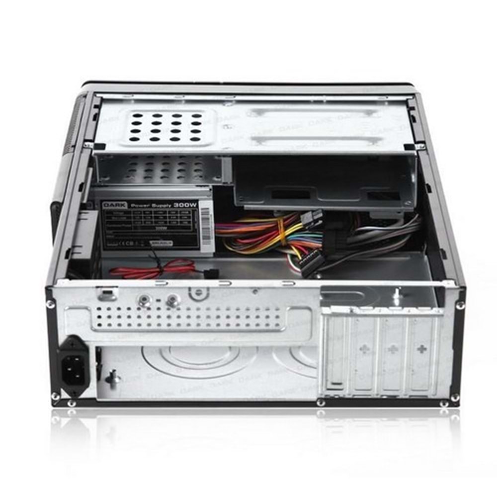 Dark Aura 300W Kart Okuyuculu, SSD Ready MicroATX / Mini ITX Slim Tower Kasa (DKCHAURA300)