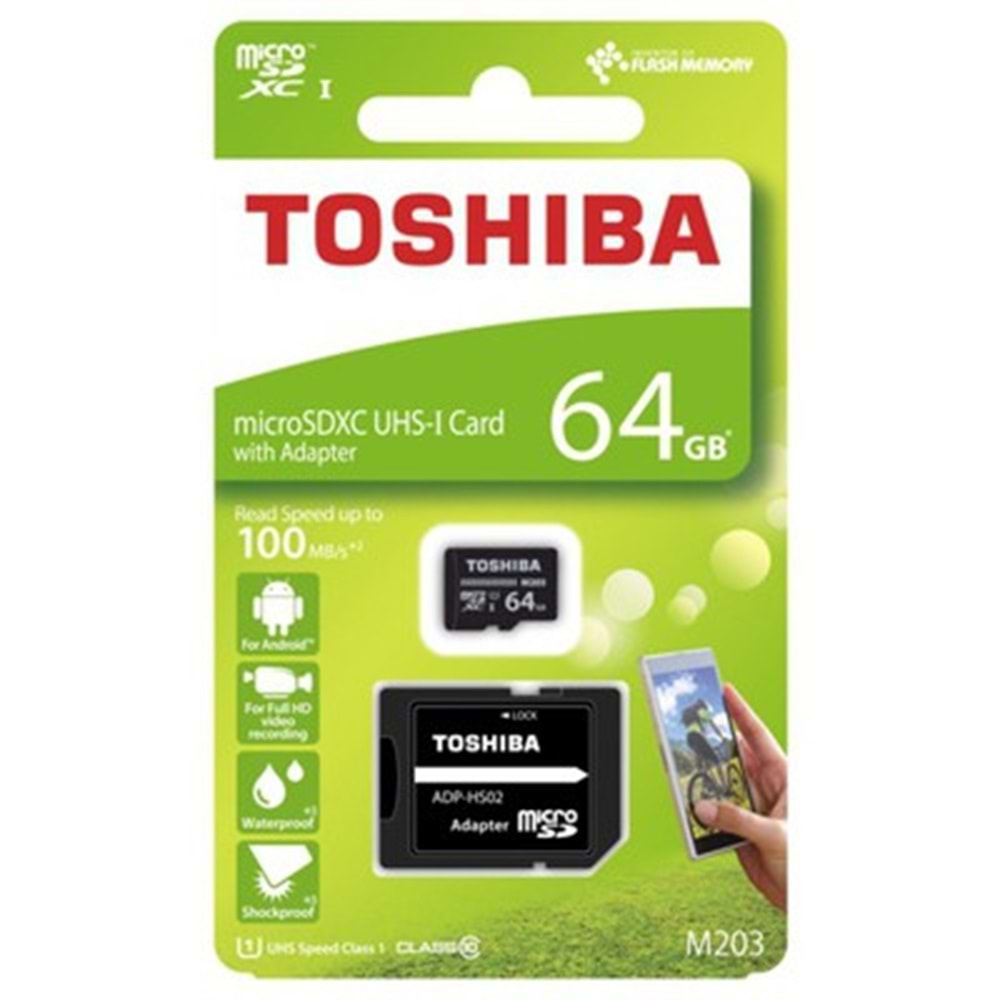Toshiba 64GB Micro SDXC UHS-1 C10 100MB/sn Hafıza Kartı M203