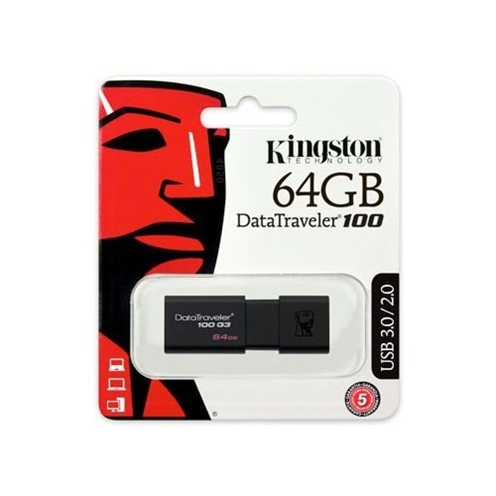 Kingston DT100G3 64GB DataTraveler100 Flash Disk