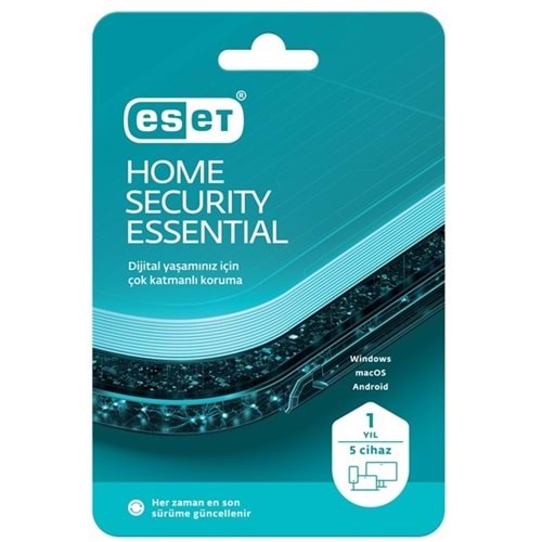 ESET Home Security EssenTIal 5 Kullanıcı 1 Yıl Kutu