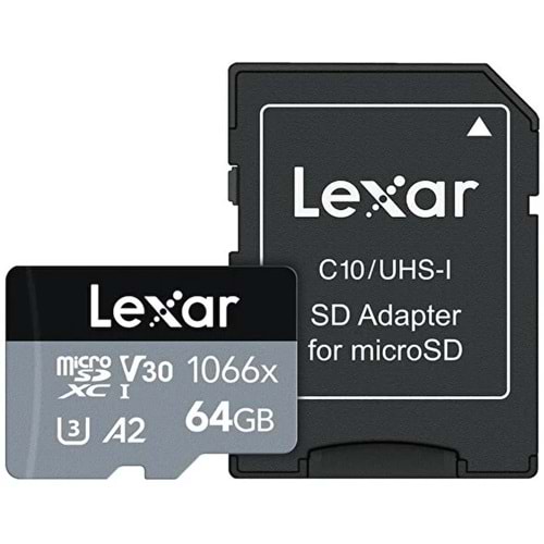 Lexar 64GB NLMS1066064G-BNANG 1066X High-Performance MicroSDXC? UHS-I Hafıza Kartı