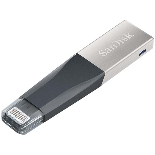 Sandisk 128GB iXpand Mini USB 3.0 Siyah Metalik Gri iPhone USB Bellek SDIX40N-128G-GN6NE